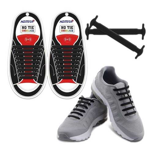 Шнурки для обуви Lumo силиконовые LM-SLS-06 черные в Балдинини