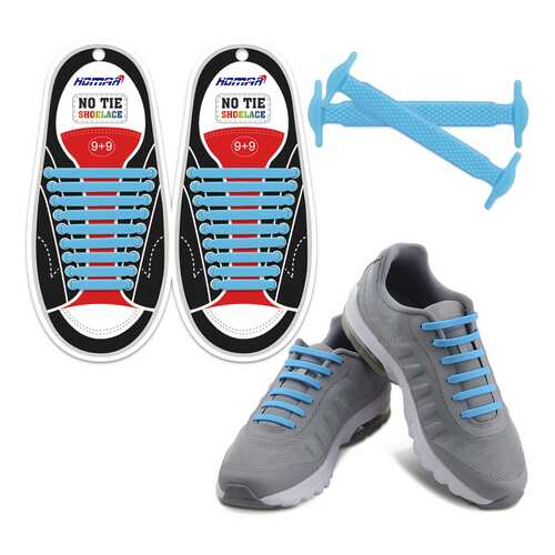 Шнурки для обуви Lumo силиконовые LM-SLS-10 голубые в Балдинини